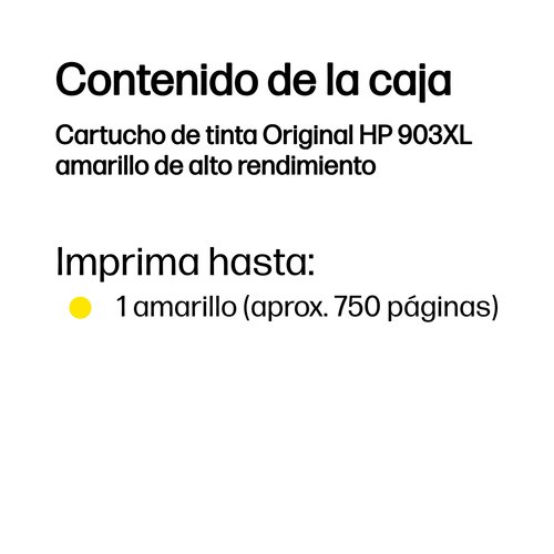 HP 903XL T6M11AE Cartucho Yellow Officejet 6960 - Imagen 4