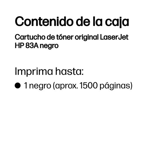 Toner HP CF283A Nº83A Negro 1.500PAG - Imagen 3