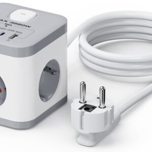 Ewent EW3863 Regleta 3 Tomas SHUCKO+2USB-A+2USB-C