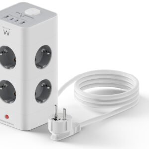 Ewent EW3864 Regleta 8 Tomas SHUCKO +2USB-A+2USB-C