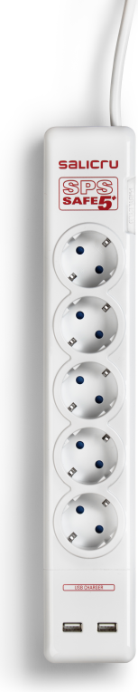 Salicru SPS SAFE 5+ Regleta con Protección 5 Tomas